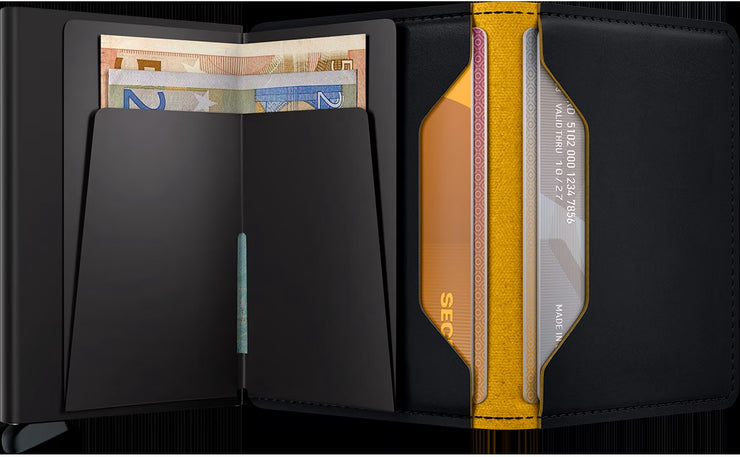 Slimwallet SECRID Matte Black & Ochre