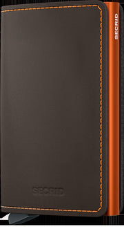 Slimwallet SECRID Matte Truffle & Orange