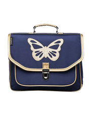 Cartable Moyen CARAMEL & CIE Papillon Bleu