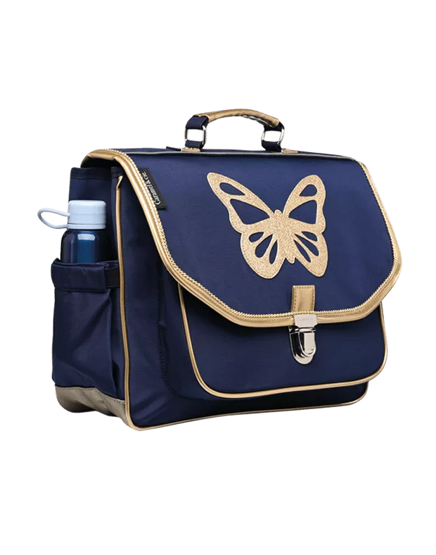 Cartable Moyen CARAMEL & CIE Papillon Bleu