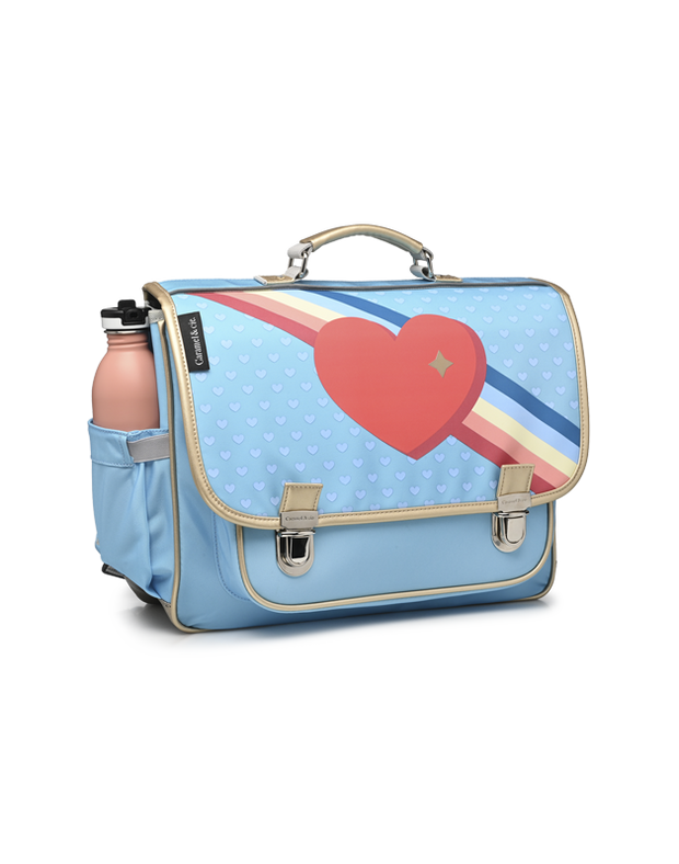 Cartable CARAMEL & CIE Moyen COEUR RAINBOW LOVE 38CM