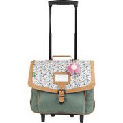 Cartable trolley Iris vert 38cm