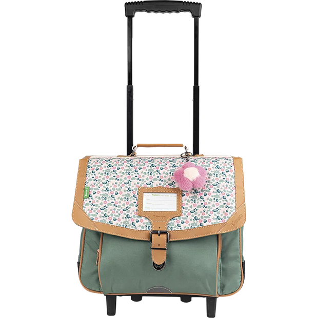 Cartable trolley Iris vert 38cm