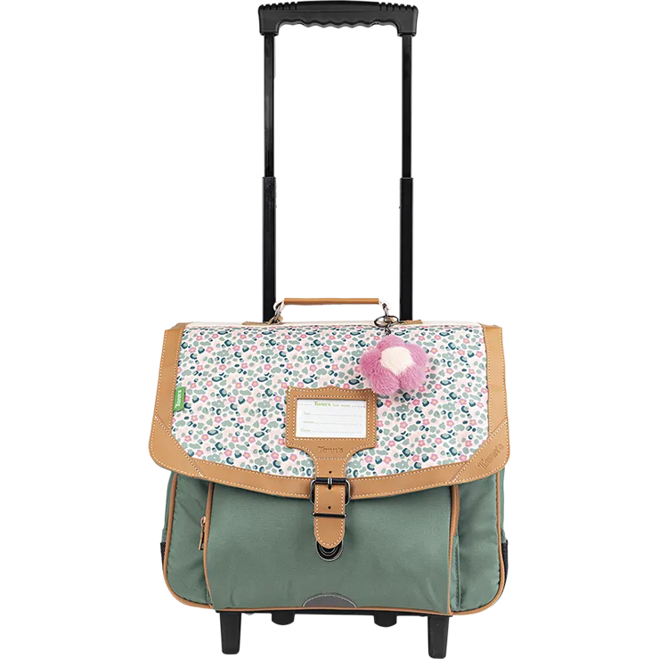 Cartable trolley Iris vert 38cm