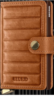 Miniwallet Premium SECRID Emboss Lines Cognac