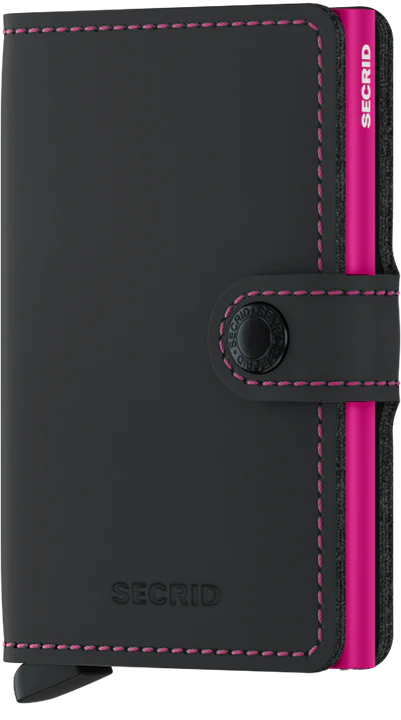 Miniwallet SECRID Matte Black & Fuchsia