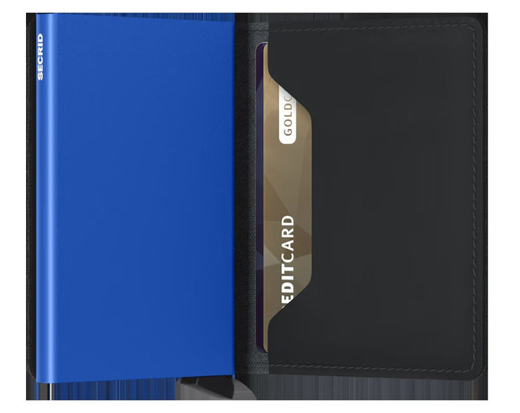 Slimwallet SECRID Matte Black & Blue