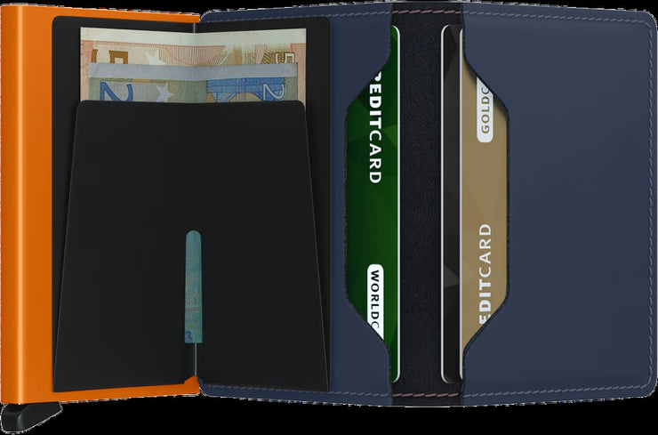 Slimwallet SECRID Matte Nightblue & Orange