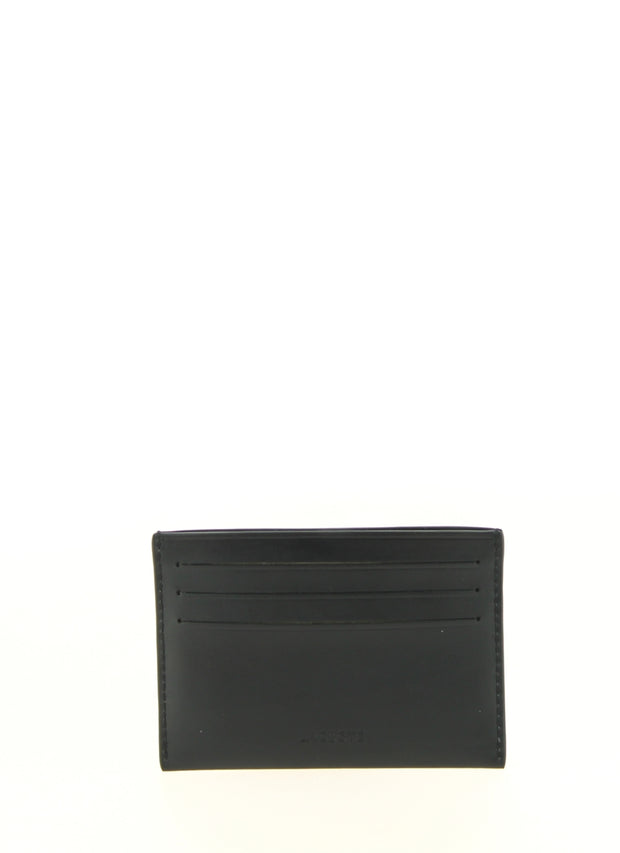 Porte-cartes compact en cuir KATANA noir